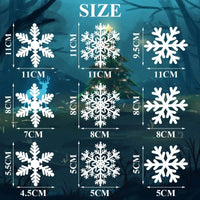 HKM-741907 Christmas Window Clings Set - Santa Claus and Snowflake Static Decorations for Holiday Cheer