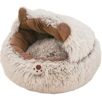 HKM-741907 Cozy Cotton Cat Nest - Enclosed Design for Multi-Pet Families, Various Sizes Available