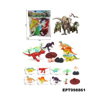 HKM-741907 Dinosaur Figure Play Set for Toddlers - 3-Piece Interactive Toy Set