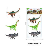 HKM-741907 Dinosaur Figure Play Set for Toddlers - 3-Piece Interactive Toy Set