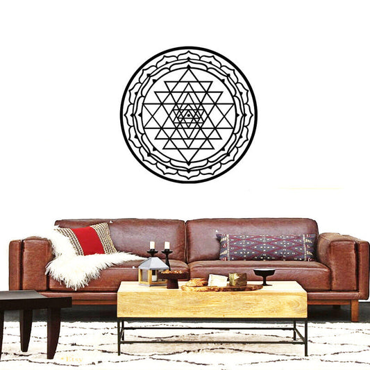 HKM-742035 Large Solid Color Triangle Pattern Sticker for Bedroom Décor