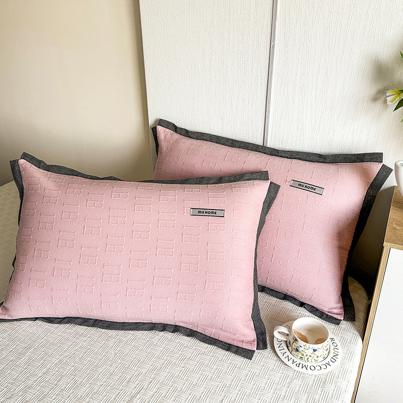 HKM-742227 Heavy Cotton Pillowcases - Set of Two in Various Colors