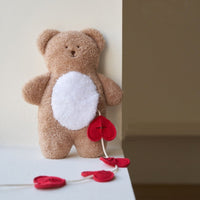 HKM-742291 Tibetan Bear Plush Toy with Heart Shapes and Sound Feature