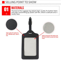 HKM-742355 Durable PU Leather Luggage Tag for Easy Identification