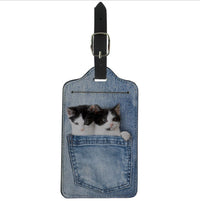 HKM-742355 Durable PU Leather Luggage Tag for Easy Identification