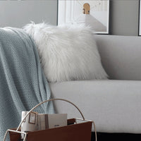 HKM-742483 Modern Geometric Throw Pillow in Light Blue and Haze Blue Velvet - Nordic Style Cushion Cover 45x45cm