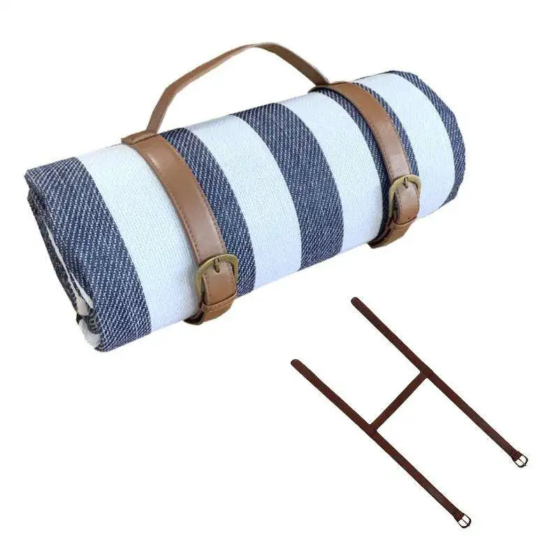 KTX-742611 Large Waterproof Picnic Mat - Thick, Roll-Up, Padded Outdoor Blanket for Beach and Outdoor Use