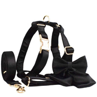 HKM-742611 Pet Collar and Leash Set with Bow and Chest Vest for Dogs