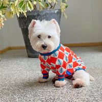 HKM-742675 Cozy Orange Wool Sweater for Cats and Dogs - Winter Fashion for Pets