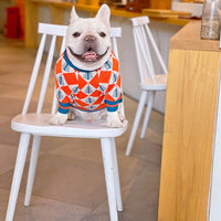 HKM-742675 Cozy Orange Wool Sweater for Cats and Dogs - Winter Fashion for Pets