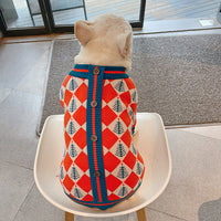 HKM-742675 Cozy Orange Wool Sweater for Cats and Dogs - Winter Fashion for Pets