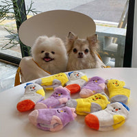 HKM-742739 Cotton Dog Socks Variety Pack - 3 Random Colors