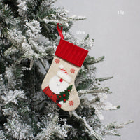 HKM-742867 Handmade Fabric Christmas Socks - Decorative Santa and Snowman Designs in Various Sizes