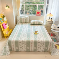 HKM-743059 Cotton Floral Bed Sheet Set in Pastoral Design - Various Sizes