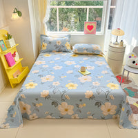 HKM-743059 Cotton Floral Bed Sheet Set in Pastoral Design - Various Sizes