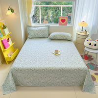 HKM-743059 Cotton Floral Bed Sheet Set in Pastoral Design - Various Sizes