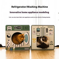 HKM-743059 Washing Machine Style Cat Scratch Board and Nest Toy for Cats