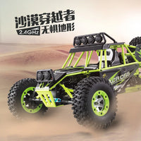 HKM-743251 1/12 Scale 4WD Off Road Remote Control Electric Race Car for Kids - High Speed Multi-Function Model Truck