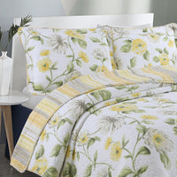 HKM-743251 European Handmade Three-Piece Floral Bed Cover Set - 230x250cm Pure Cotton Summer Blanket with Pillowcases