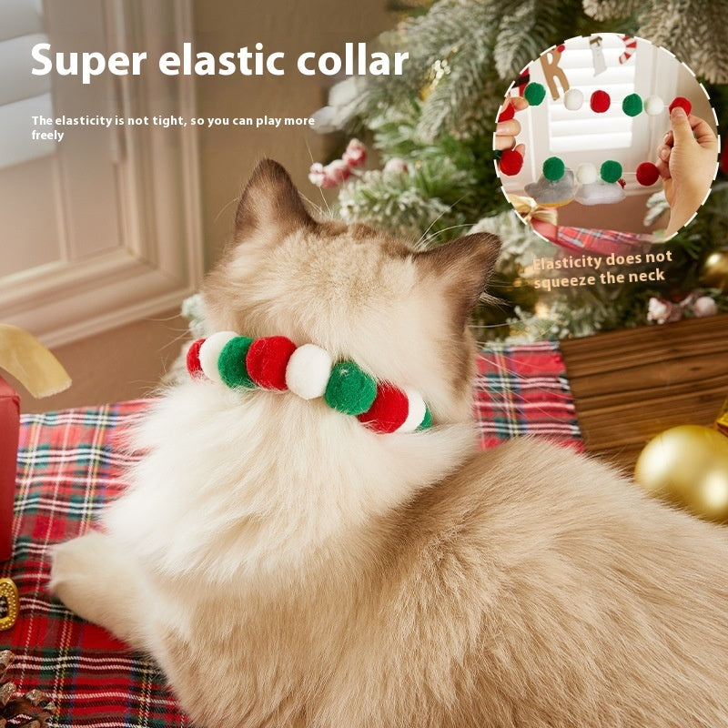 HKM-743251 Festive Plush Pet Christmas Collar Decoration - Santa, Tree, Elk & More