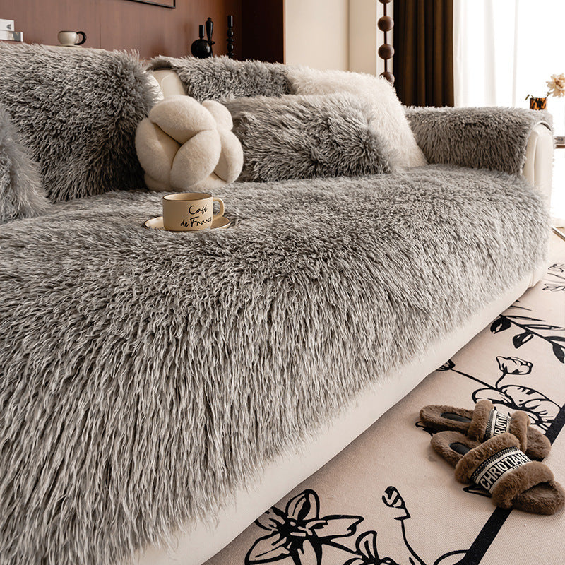 HKM-743315 Thick Plush Sofa Cushion for Autumn and Winter in Various Sizes and Colors