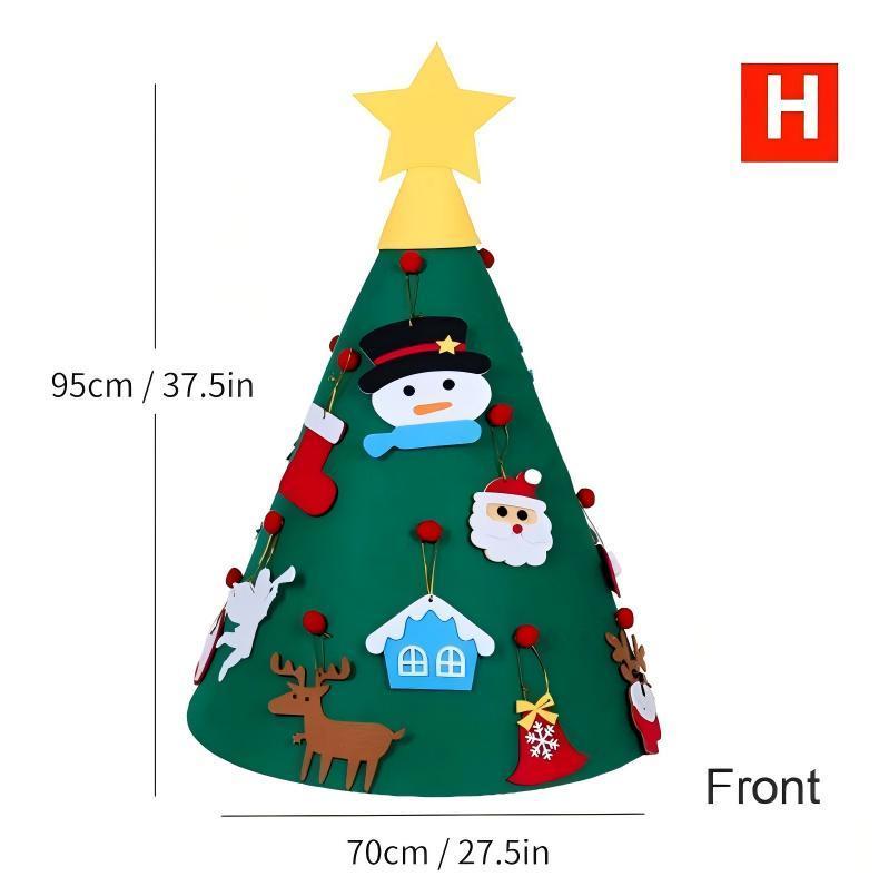 HKM-743379 Felt Holiday Tree or Snowman Decoration for Versatile Seasonal Home and Office Decor