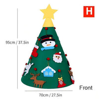HKM-743379 Felt Holiday Tree or Snowman Decoration for Versatile Seasonal Home and Office Decor