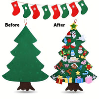 HKM-743379 Felt Holiday Tree or Snowman Decoration for Versatile Seasonal Home and Office Decor