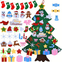 HKM-743379 Felt Holiday Tree or Snowman Decoration for Versatile Seasonal Home and Office Decor
