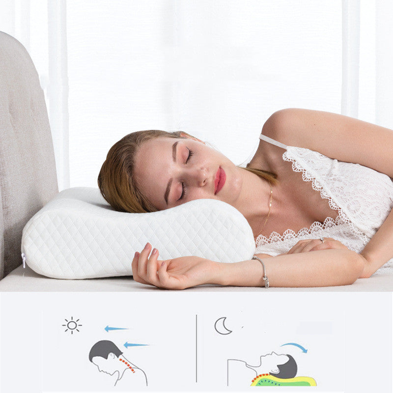 HKM-743379 Memory Cotton Pillow 5-10cm Adjustable Height Polyester Cotton Fabric 50x30cm