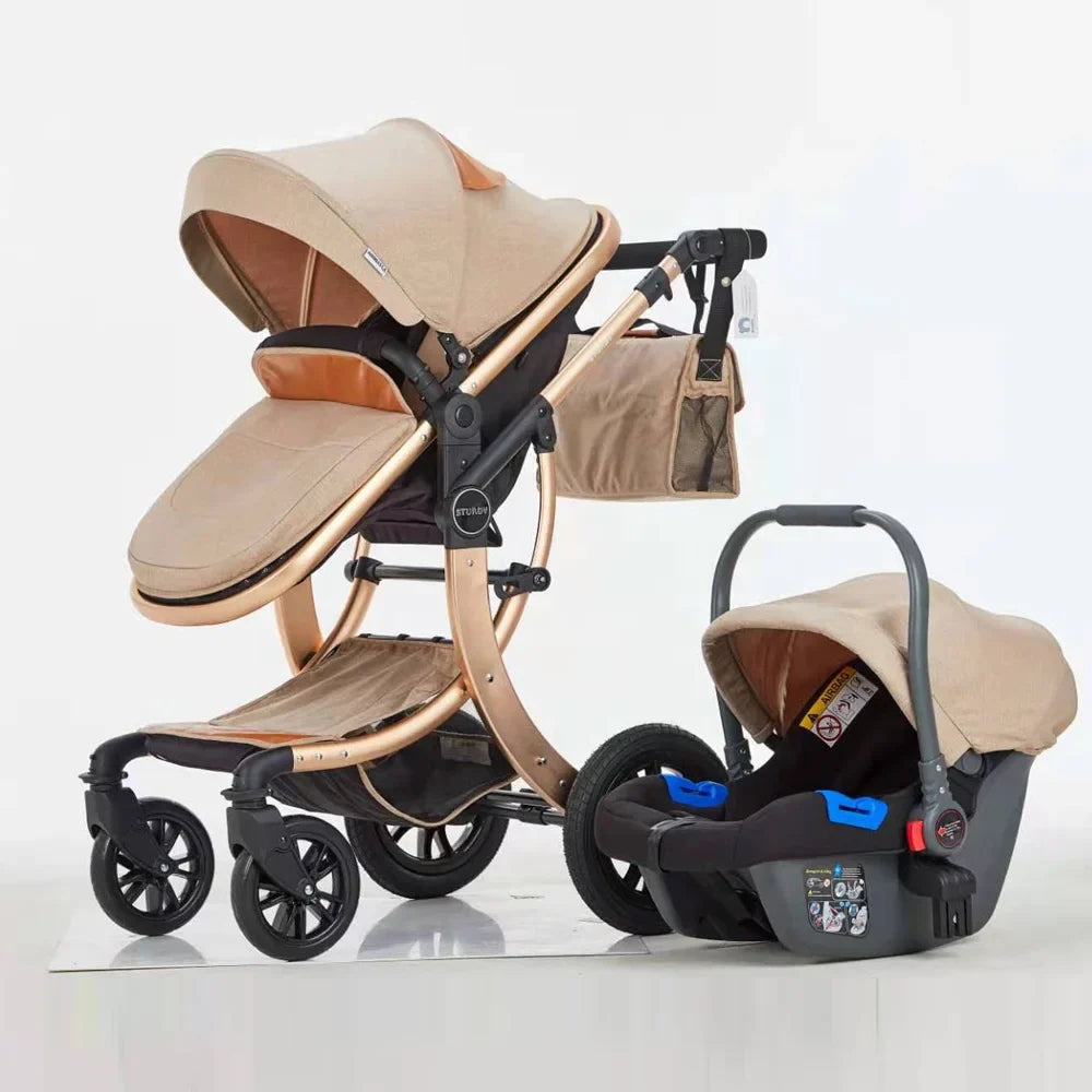 KTX-743443 4-in-1 Luxury Baby Stroller with Versatile Features for Comfort and Convenience