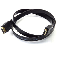 HKM-743443 Full HD HDMI Flat Cable - Male to Male Plug, 30cm for TVs and Set-Top Boxes