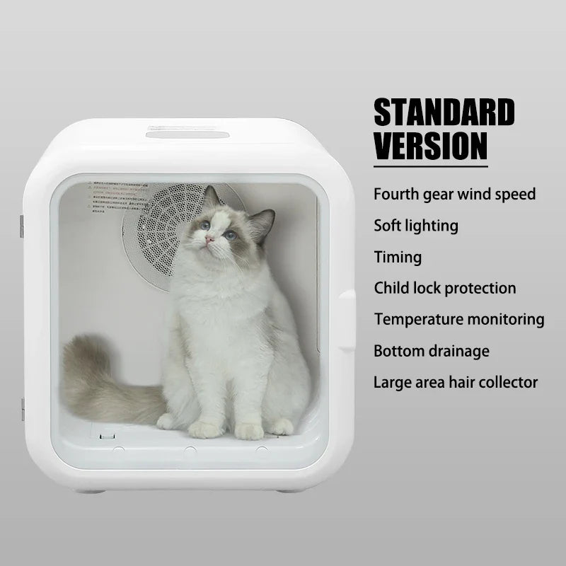 KTX-743507 Automatic Smart Pet Dryer Box for Cats and Dogs - Multifunctional Eco-Friendly Hair Drying Cabinet, 110-220V