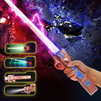 HKM-743507 Retractable LED Sound Laser Sword Toy for Kids - Light Up Cosplay Accessory