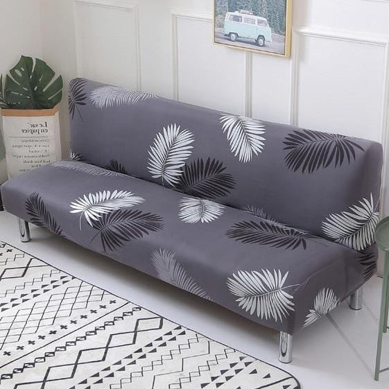 HKM-743635 Striped All-in-One Sofa Cover with Elastic Stay-Put Design and Pillowcases