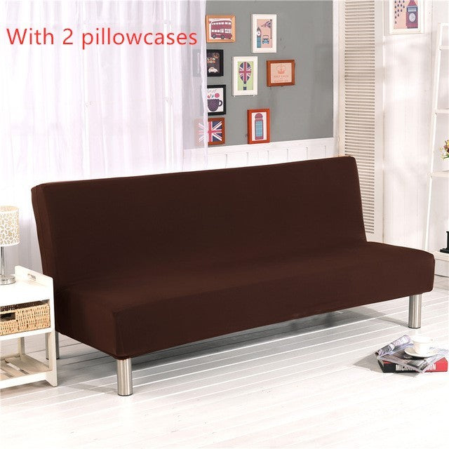 HKM-743635 Striped All-in-One Sofa Cover with Elastic Stay-Put Design and Pillowcases