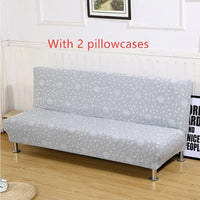 HKM-743635 Striped All-in-One Sofa Cover with Elastic Stay-Put Design and Pillowcases