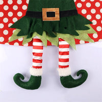 HKM-743699 Christmas Red and White Polka Dot Tree Skirt - 61cm Upper Diameter, 77cm Lower Diameter