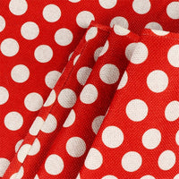 HKM-743699 Christmas Red and White Polka Dot Tree Skirt - 61cm Upper Diameter, 77cm Lower Diameter