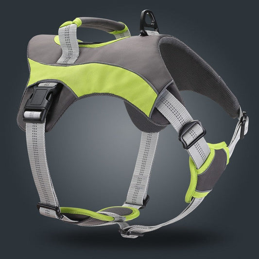 HKM-743763 Large Outdoor Dog Chest Harness with Breathable Rope Handle - Available in Multiple Colors