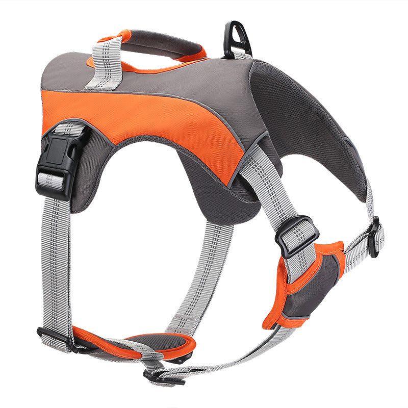 HKM-743763 Large Outdoor Dog Chest Harness with Breathable Rope Handle - Available in Multiple Colors