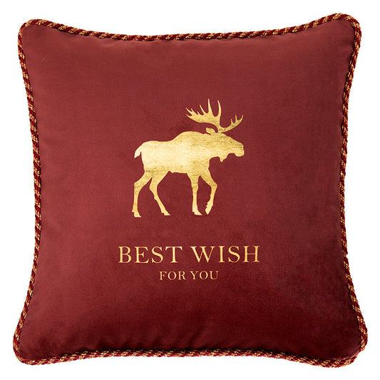 HKM-743955 Plush Geometric Pattern Pillow Cushion for Living Room Decor