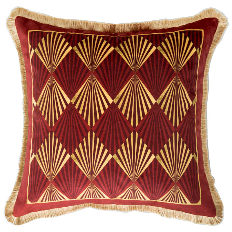HKM-743955 Plush Geometric Pattern Pillow Cushion for Living Room Decor