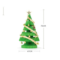 HKM-744019 Christmas Tree Ornament with Acrylic Accessories and Mini White Trees