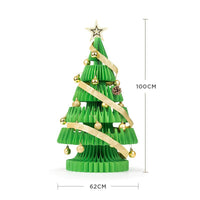 HKM-744019 Christmas Tree Ornament with Acrylic Accessories and Mini White Trees