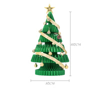 HKM-744019 Christmas Tree Ornament with Acrylic Accessories and Mini White Trees