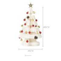 HKM-744019 Christmas Tree Ornament with Acrylic Accessories and Mini White Trees