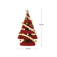 HKM-744019 Christmas Tree Ornament with Acrylic Accessories and Mini White Trees