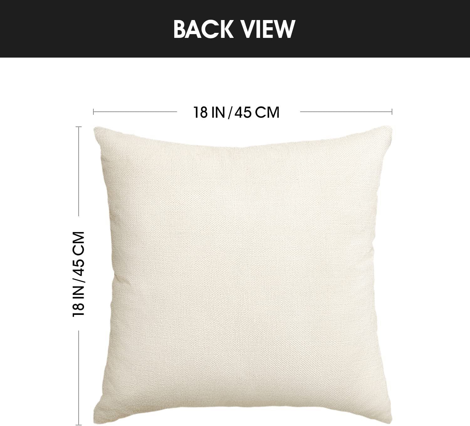 KTX-744083 Bee Festival Sunflower Linen Pillow Cover - Nordic Style 45x45cm Cushion Cover in Multiple Colors