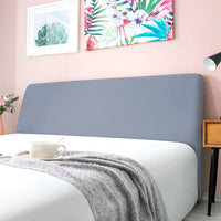 HKM-744211 Curved Leather Bed Head Cover - Polyester & Spandex for Sizes 90-240 cm